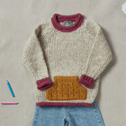 Gréine Children’s Roll Neck with Pocket - Sunset