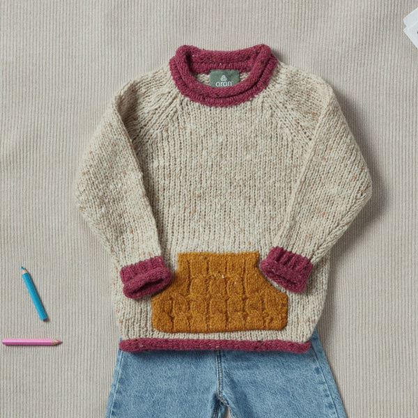 Gréine Children’s Roll Neck with Pocket - Sunset