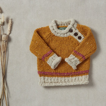 Gealach Baby Roll Neck Crew - Starlight