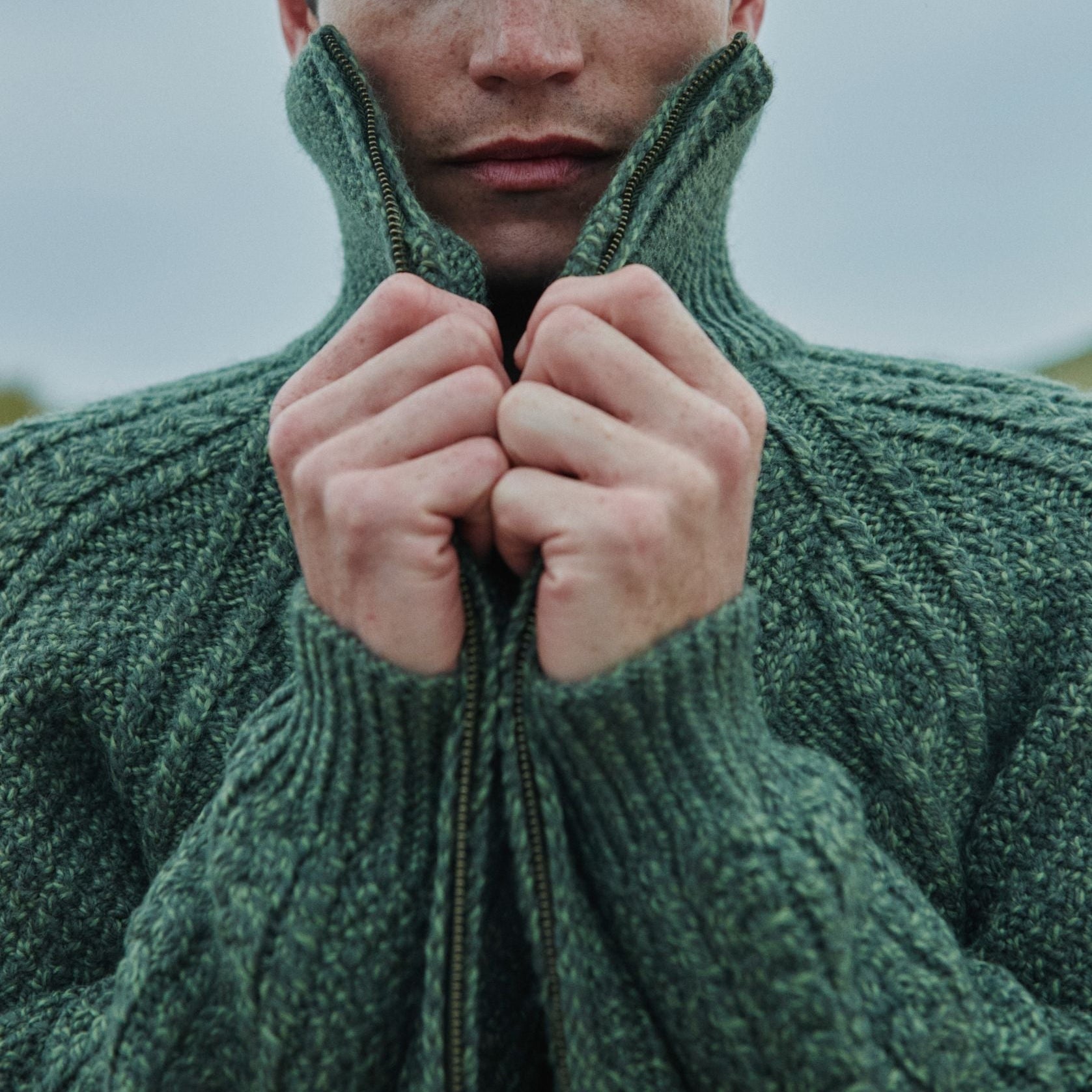 Brannock Men's Aran Cardigan | Irish Knitwear | Gifts of Ireland
