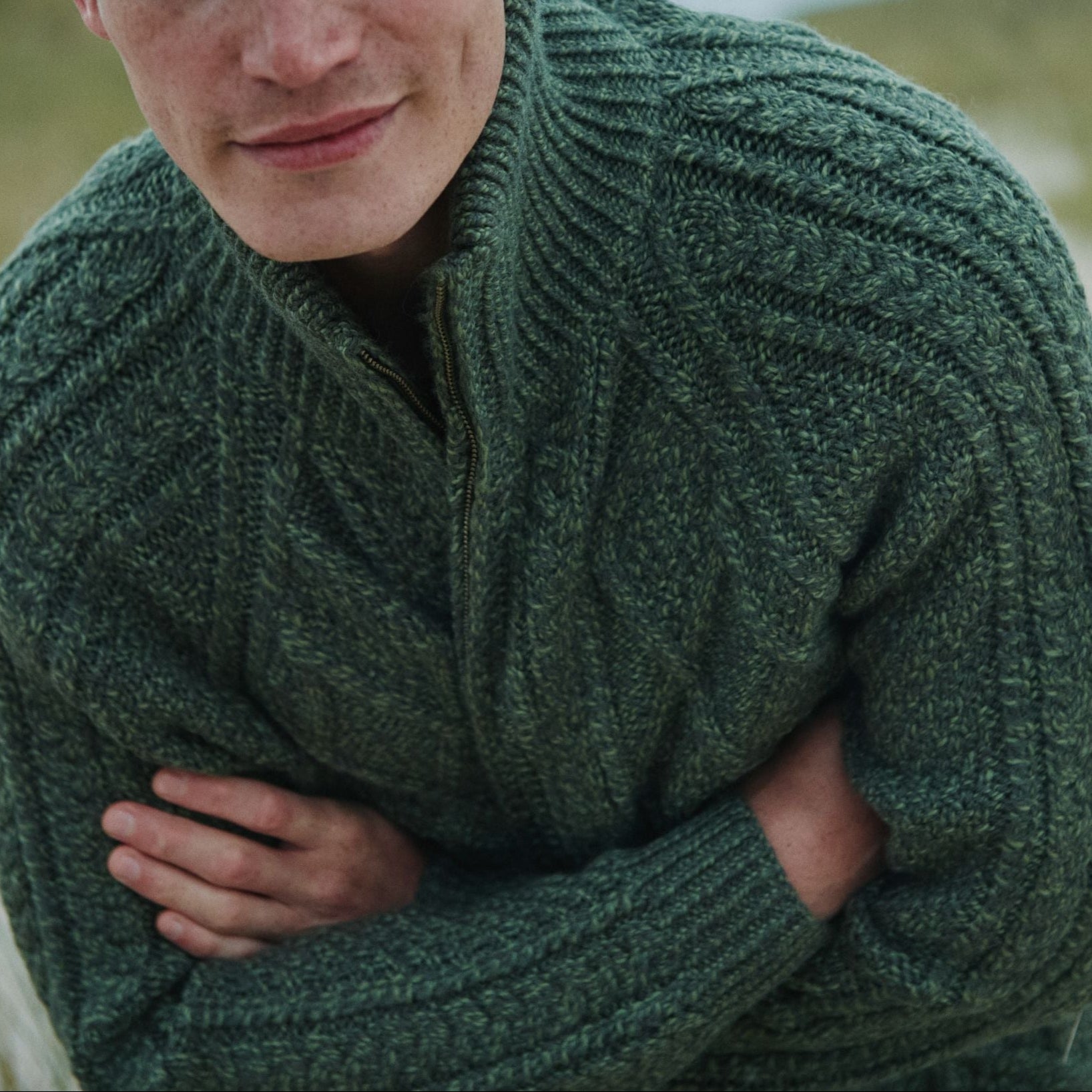 Brannock Men's Aran Cardigan | Irish Knitwear | Gifts of Ireland