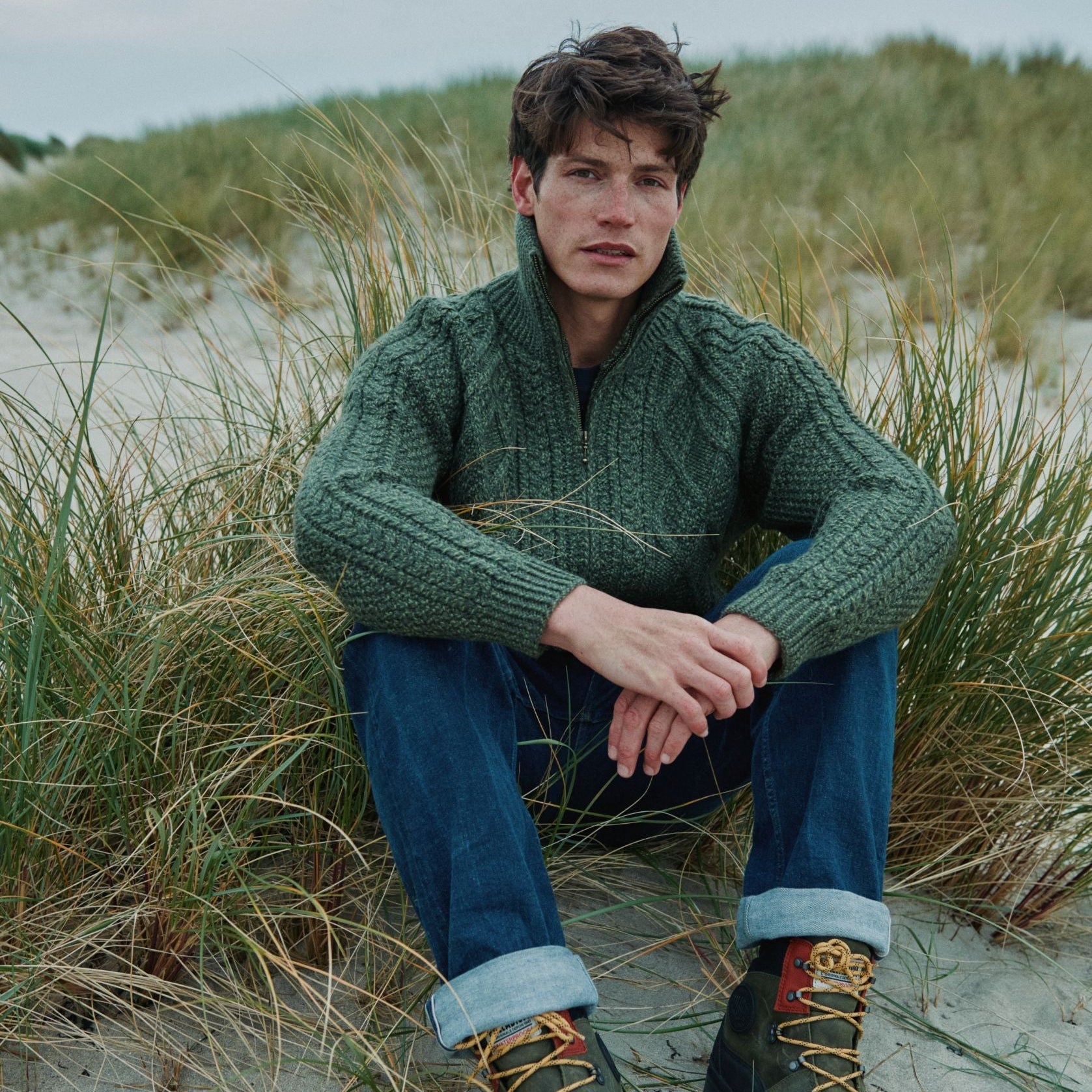Brannock Men's Aran Cardigan | Irish Knitwear | Gifts of Ireland