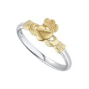 10K Gold Two Tone Claddagh Ring