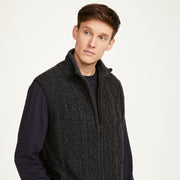 Mens Charcoal Shetland Body Warmer