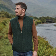 Mens Green Shetland Body Warmer