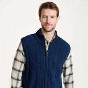 Mens Navy Shetland Body Warmer