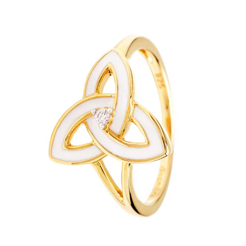 Gold Vermeil Enamel Trinity Knot Ring