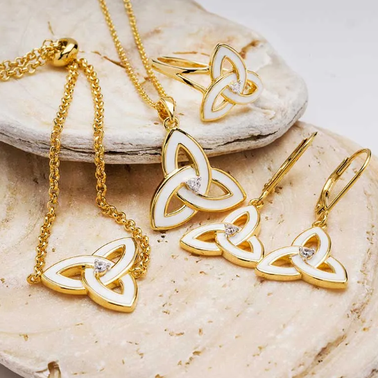 Gold Vermeil Enamel Trinity Knot Ring