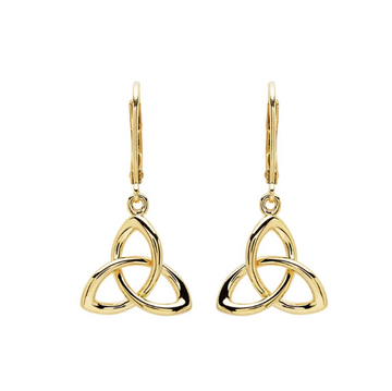14KT Gold Vermeil Drop Trinity Knot Earrings