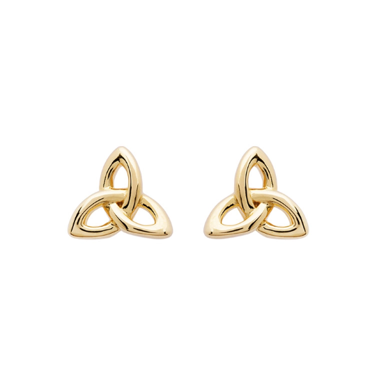 14KT Gold Vermeil Stud Trinity Knot Earrings
