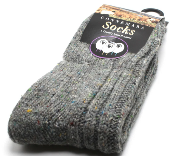 Irish Wool Socks - Gray