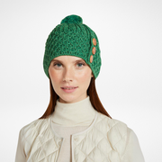 Shrule Aran Green Hat with Pom Pom