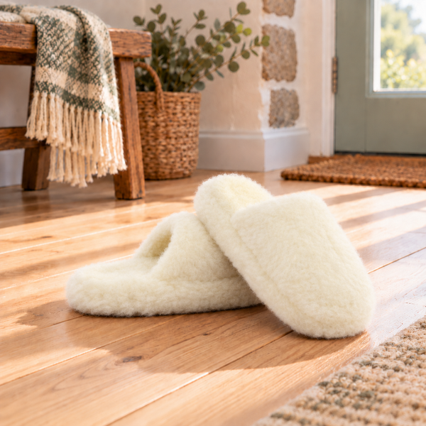 Cozy Natural Wool Slippers