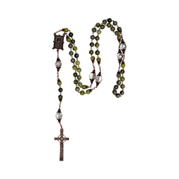 Book Of Kells Connemara Marble Celtic Rosary Beads