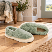 Green Wool Full Slippers