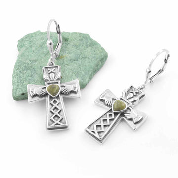 Claddagh Cross Earrings