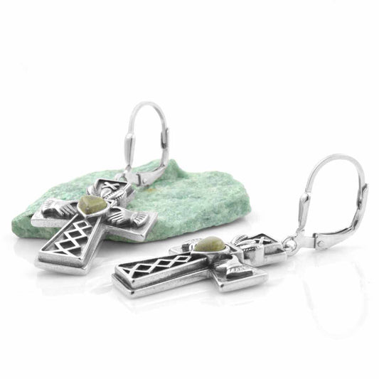 Claddagh Cross Earrings