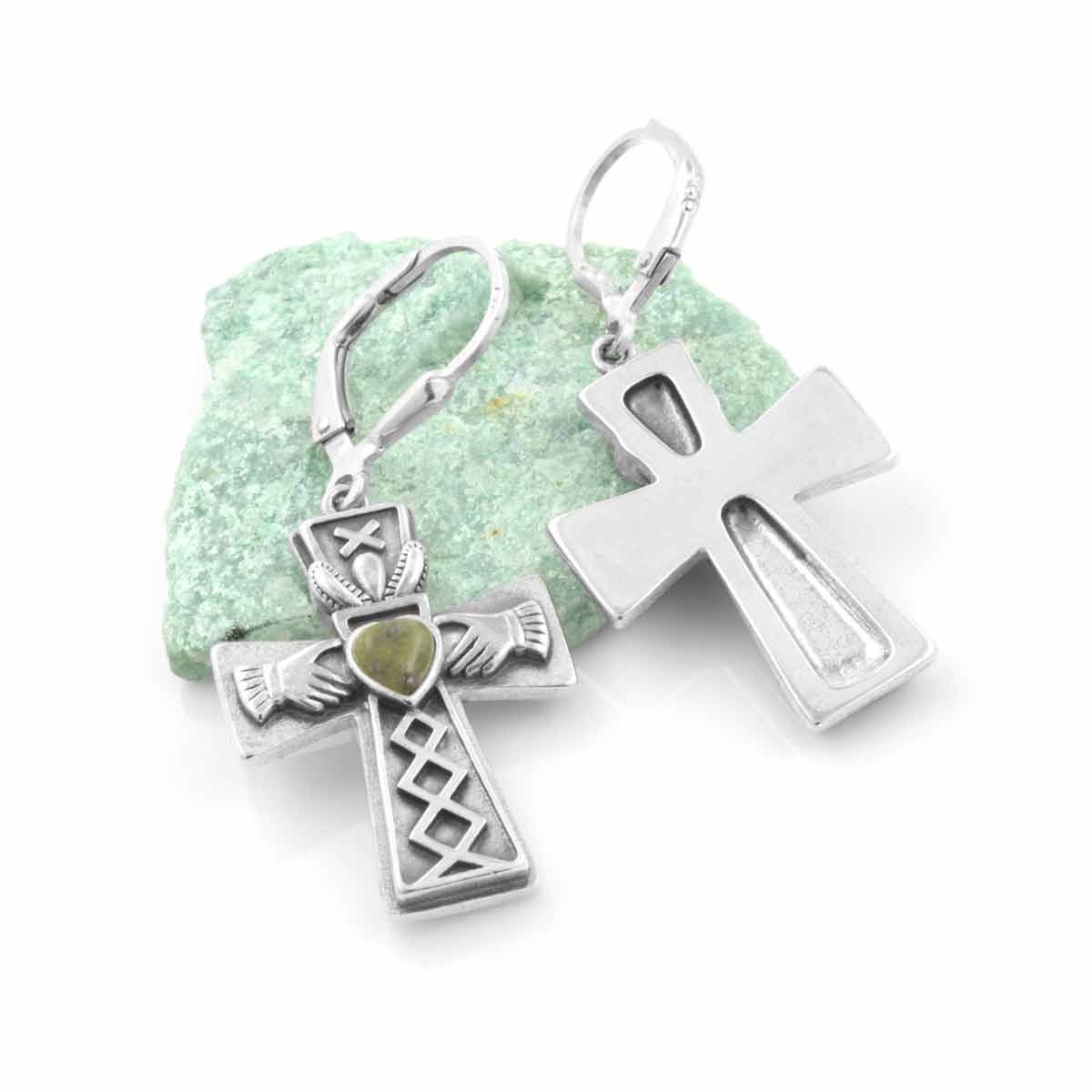 Claddagh Cross Earrings