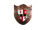 Hand Beaten Copper Heraldic Shield