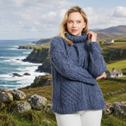 Skellig Ladies Oversized Denim Aran Sweater
