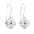 Sterling Silver Crystal Celtic Knot Drop Earring