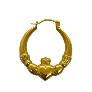 Gold Claddagh Earrings