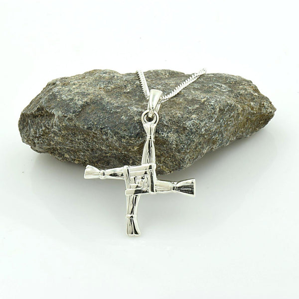 St. Brigids Silver Cross Necklace