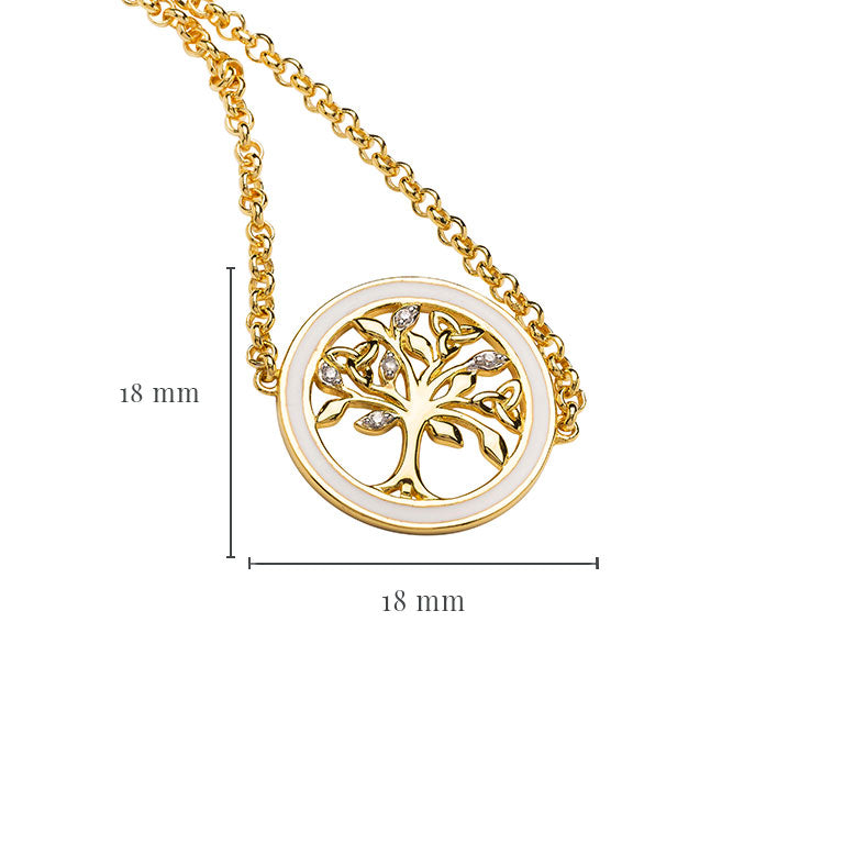 Gold Vermeil Celtic Tree of Life Bracelet with Enamel