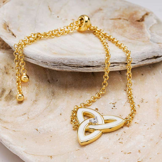 Gold Vermeil Enamel Trinity Knot Bracelet
