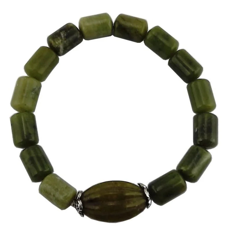 Connemara Marble Watermelon Shaped Stretch Bracelet