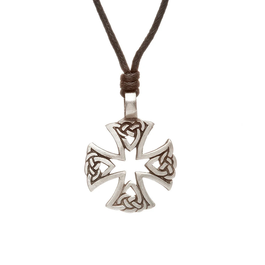 Viking Style Celtic Cross Choker, Pewter Necklace