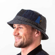 Patchwork Irish Walking Hat Blue Tones