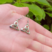 Connemara Marble Trinity Knot Earrings
