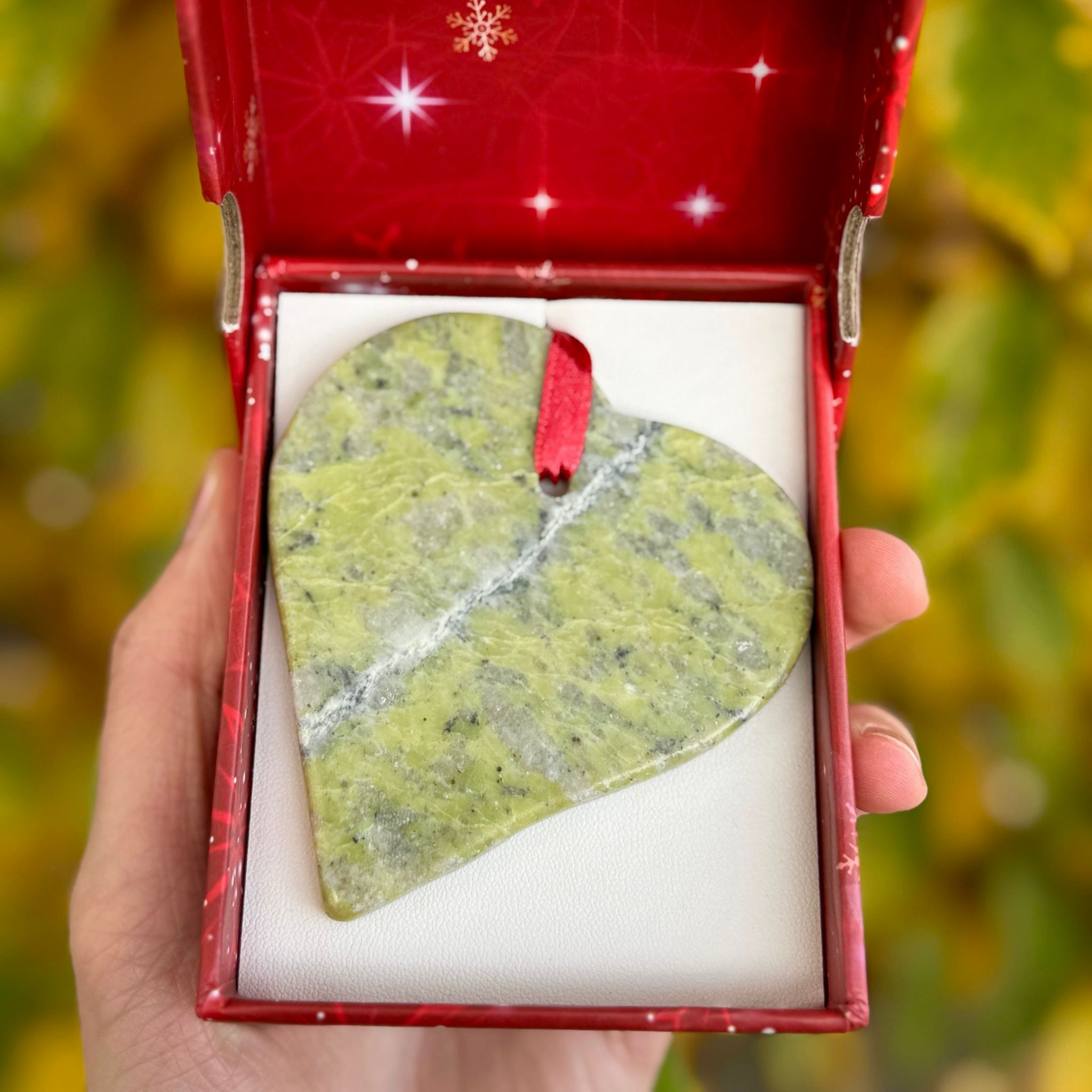 Connemara Marble Christmas Decoration - Heart