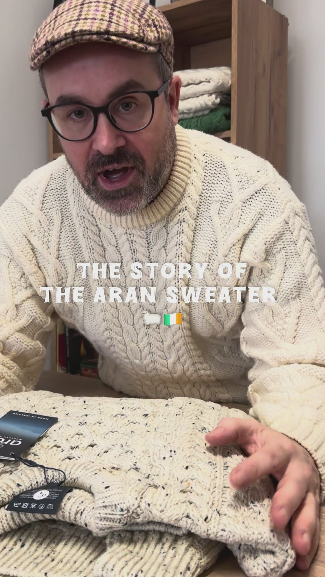 Inisheer Traditional Natural Mens Aran Natural Sweater