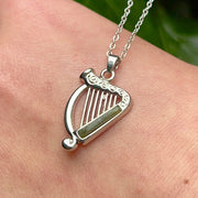 Harp Necklace With Connemara Marble