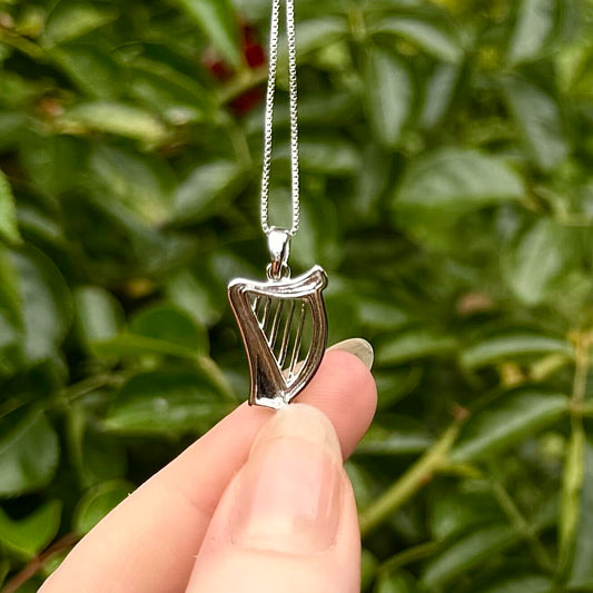 Sterling Silver Harp Pendant