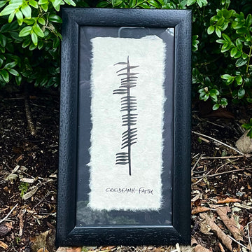 Ogham 'Creideamh' (Faith) Framed Gift