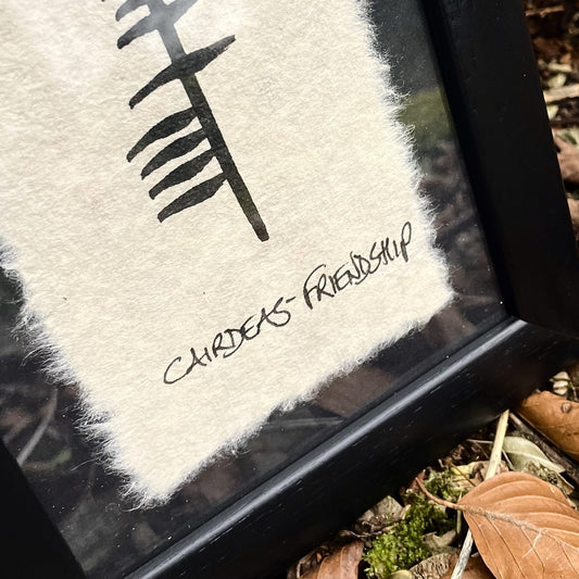 Ogham 'Cairdeas' (Friendship) Framed Gift