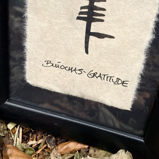 Ogham 'Buíochas' (Gratitude)