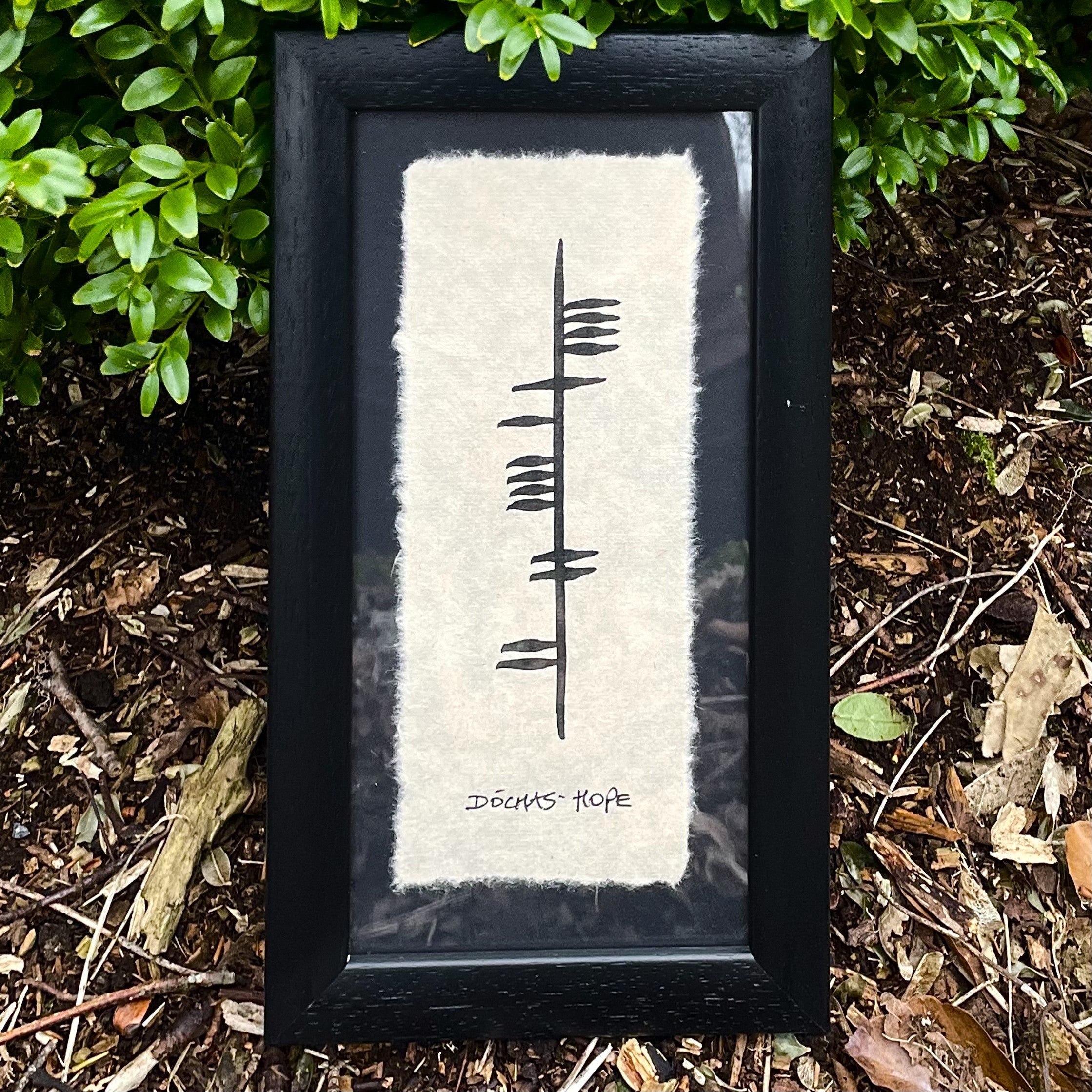 Ogham 'Dóchas' (Hope) Framed Gift