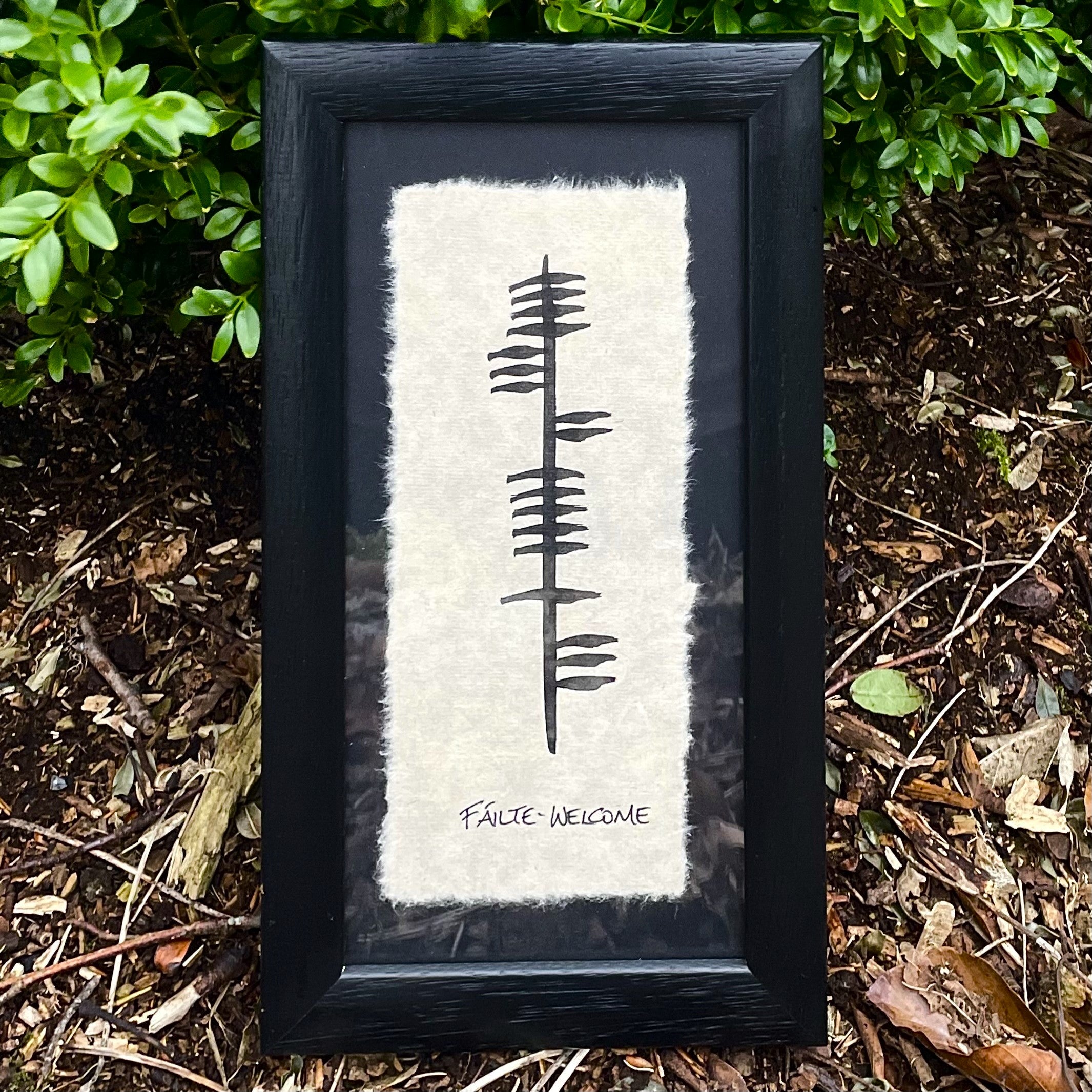 Ogham 'Fáilte' (Welcome) Framed Gift