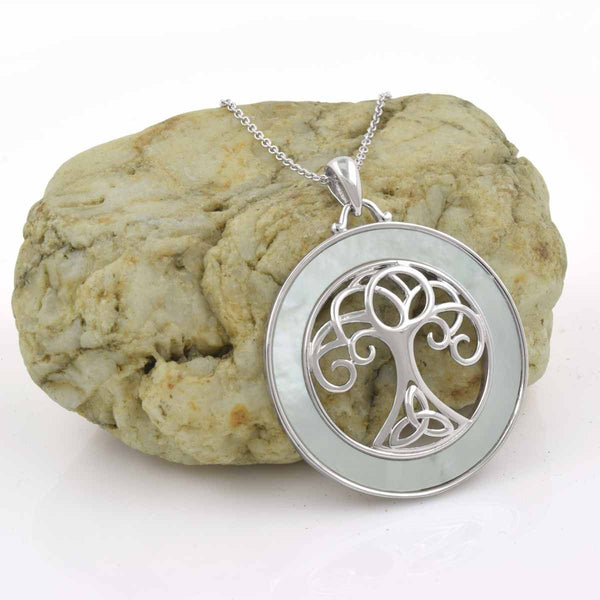Mother of Pearl Tree of Life Necklace