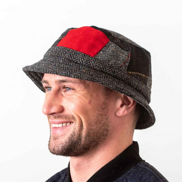Irish Walking Hat Patch Red Tones