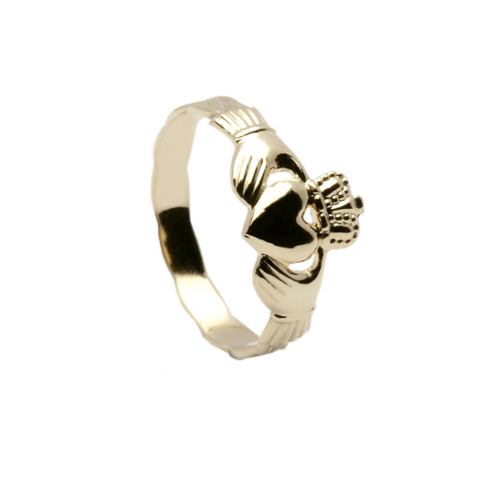 10k Gold Claddagh Ring With Braided Band