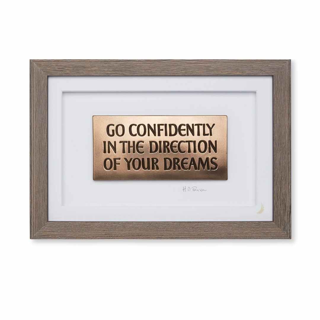 Wild Goose Go Confidently In The Direction Of Your Dreams Wall Plaque