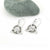 Sterling Silver Trinity Knot Earrings with Marcasite Stones