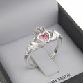 Shanore Silver Claddagh Ring October Birthstone