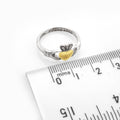 Sterling Silver Claddagh Ring with 10K Gold Heart