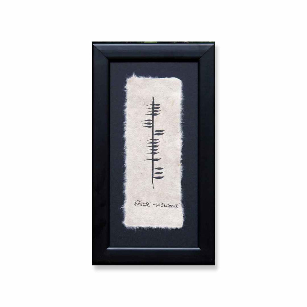 Ogham 'Fáilte' (Welcome) Framed Gift